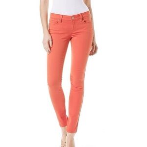 Level 99 coral pink Skinny Jeans Stretch Denim
